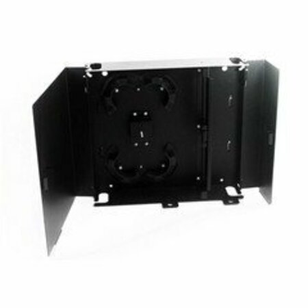 SWE-TECH 3C Fiber Wall Mount Patch Panel Enclosure, Unloaded, Holds 2 Adapter Plates, Black FWT61F2-01001
